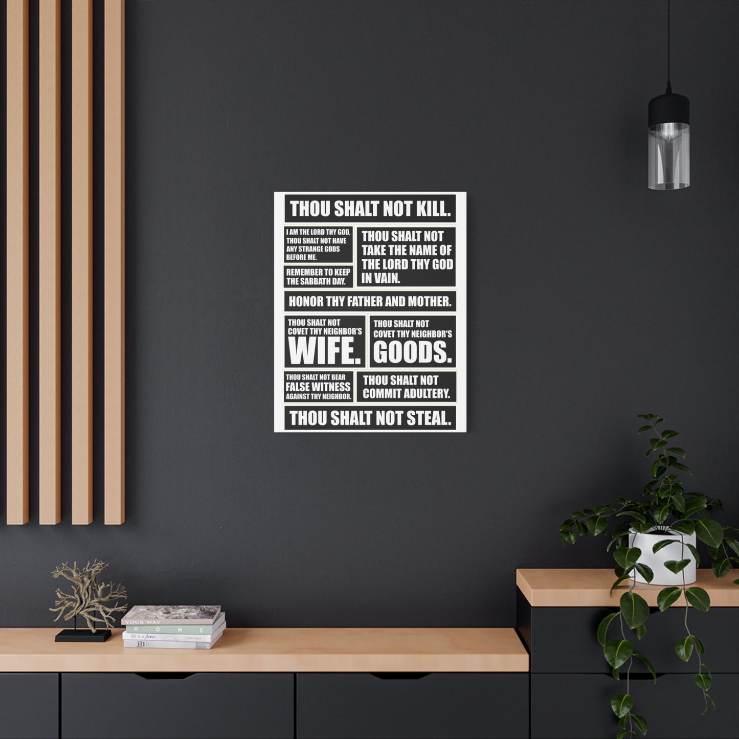 Scripture Walls The Ten Commandments Deuteronomy 4:13 Christian Wall Art Print Ready to Hang