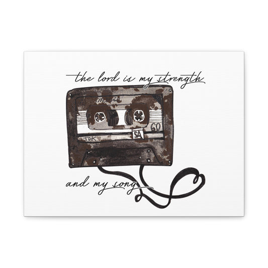 The Lord Is My Strength And My Song Exodus 15:2 Christian Wall Art Bible Verse Print Ready to Hang