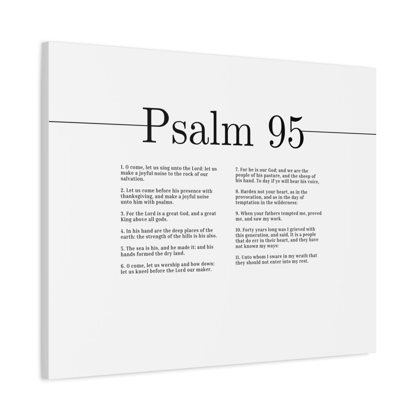 Scripture Canvas For The Lord Is A Great God Psalm 95 Christian Wall Art Bible Verse Print Ready to Hang