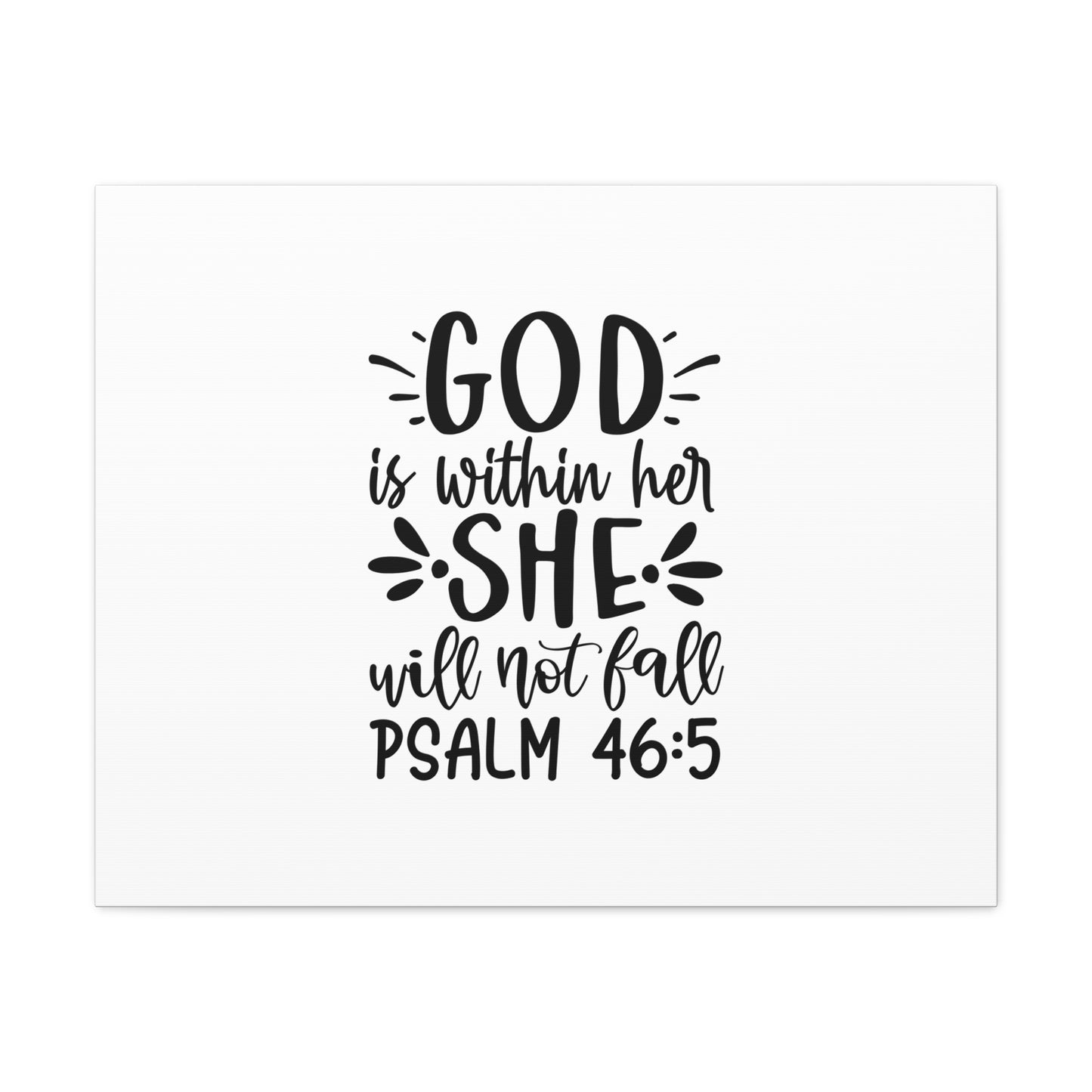 Will Not Fall Psalm 46:5 Christian Wall Art Bible Verse Print Ready to Hang
