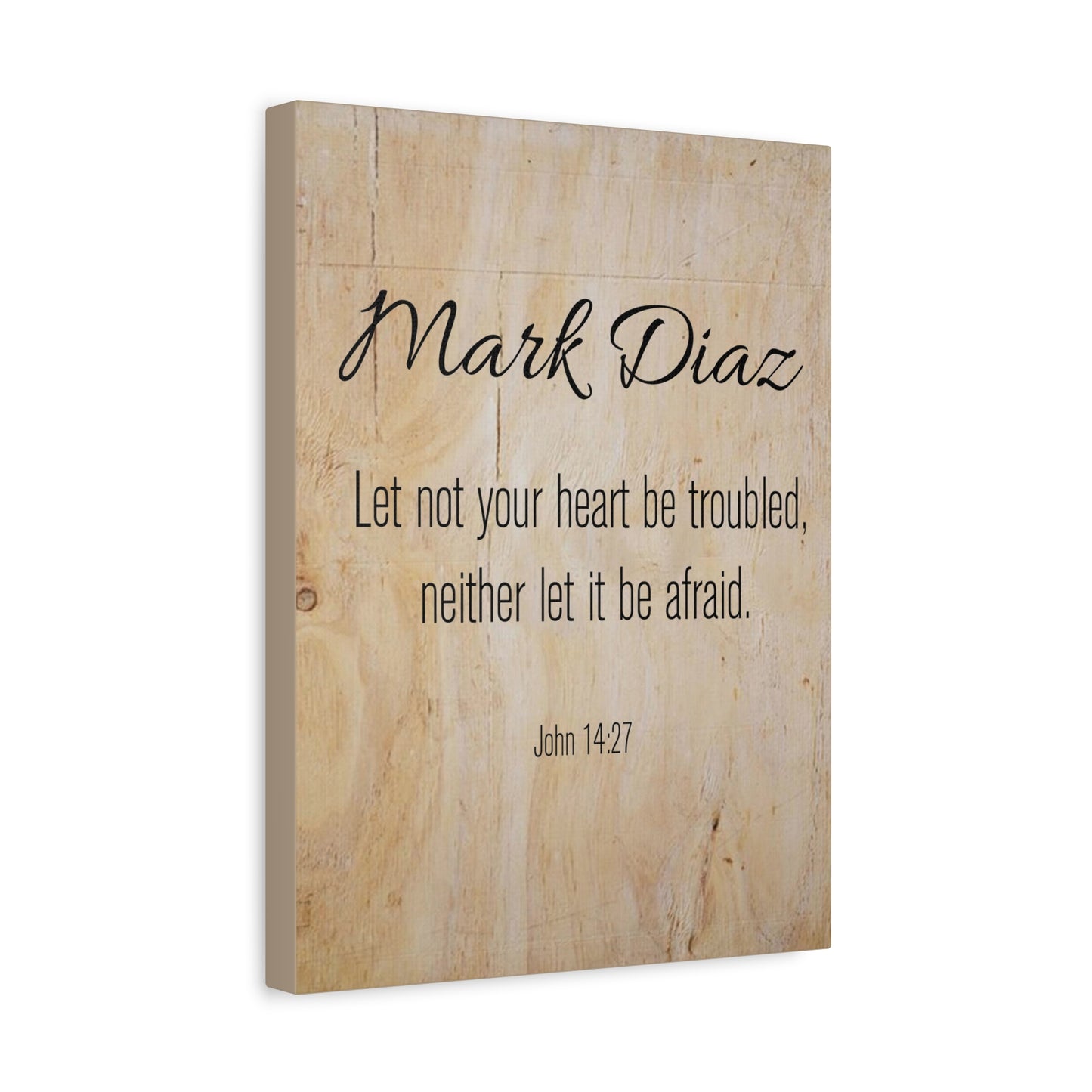 Scripture Walls Personalized No Fear No Trouble John 14:27 Bible Chapter Canvas Christian Wall Art Ready to Hang