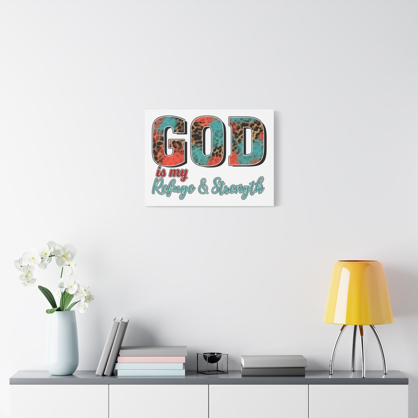 Scripture Walls My Refuge My Strength Bible Verse Canvas Christian Wall Art Ready to Hang Unframed