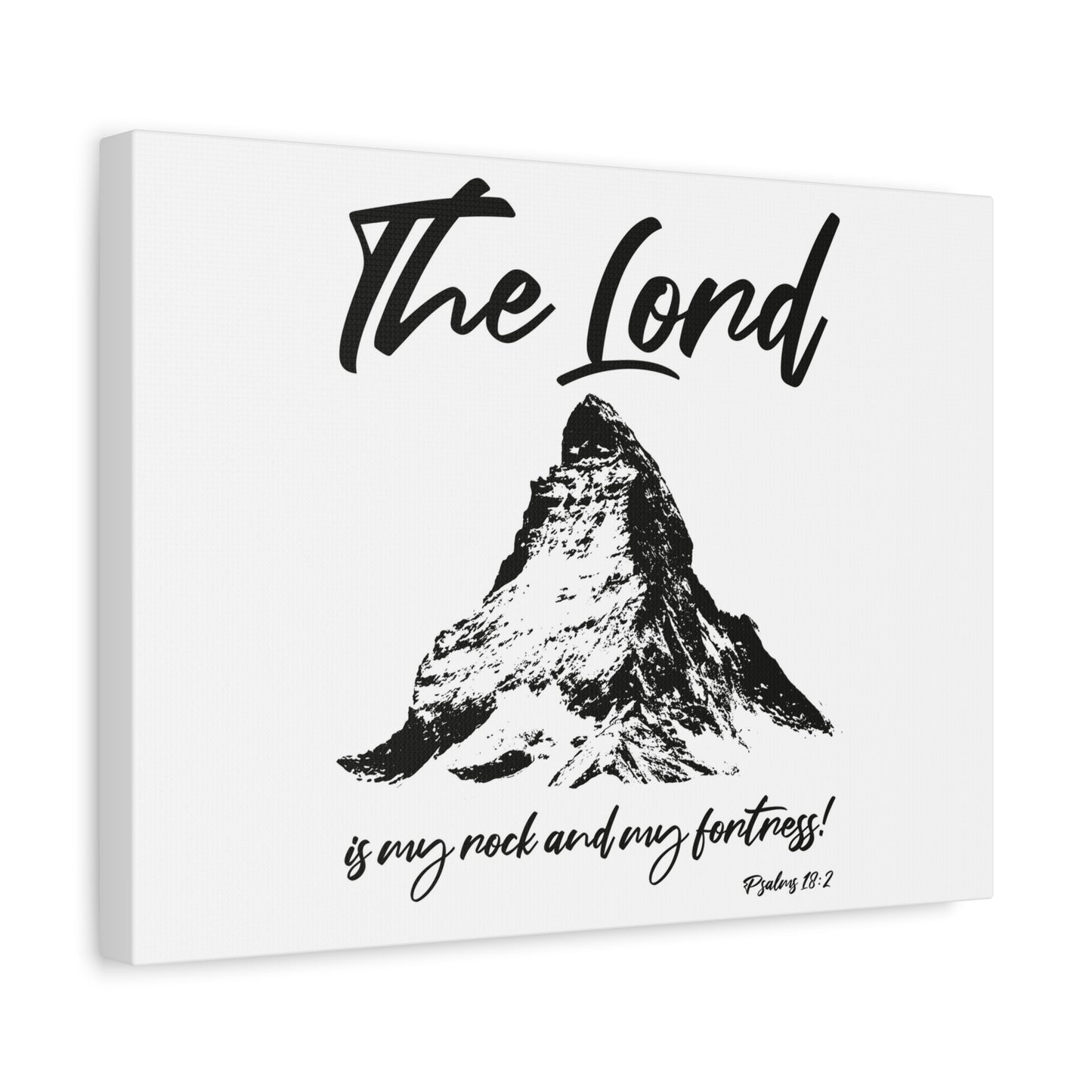 Scripture Walls Psalms 18:2 My Rock My Fortress Bible Verse Canvas Christian Wall Art Ready to Hang Unframed