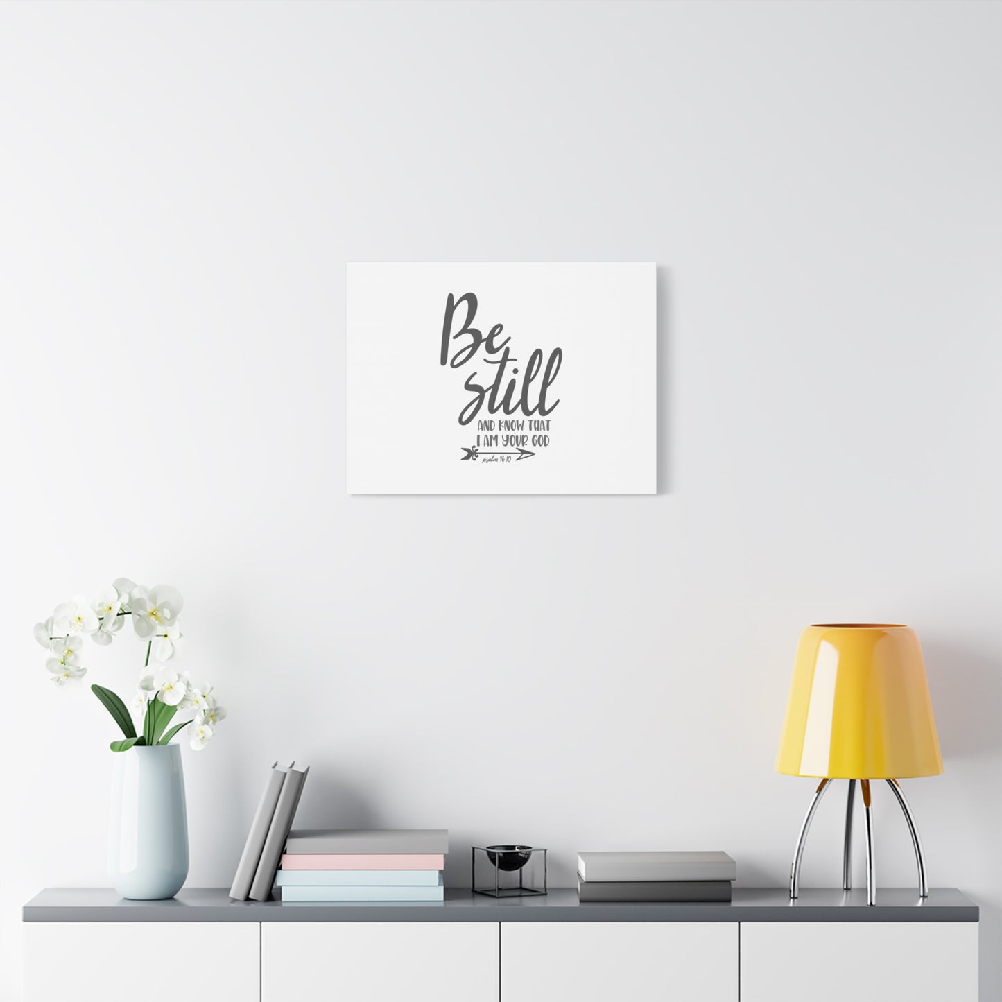 Scripture Canvas Know That I Am Your God Psalm 46:10 Christian Wall Art Bible Verse Print Ready to Hang