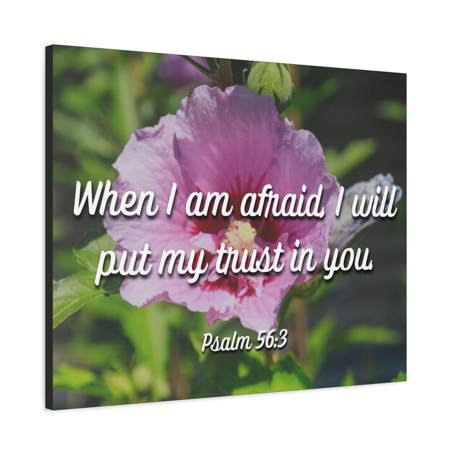 Scripture Canvas I Will Put My Trust Psalm 56:3 Christian Wall Art Bible Verse Print Ready to Hang