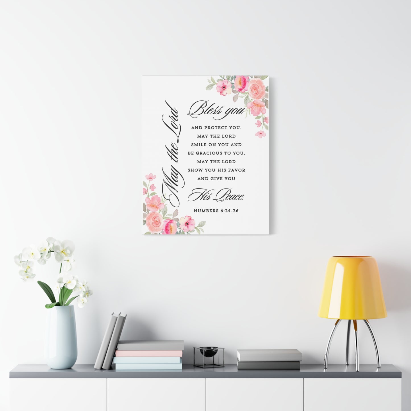 Scripture Walls Numbers 6:24-26 His Blessing Upon You Bible Verse Canvas Christian Wall Art Ready to Hang Unframed