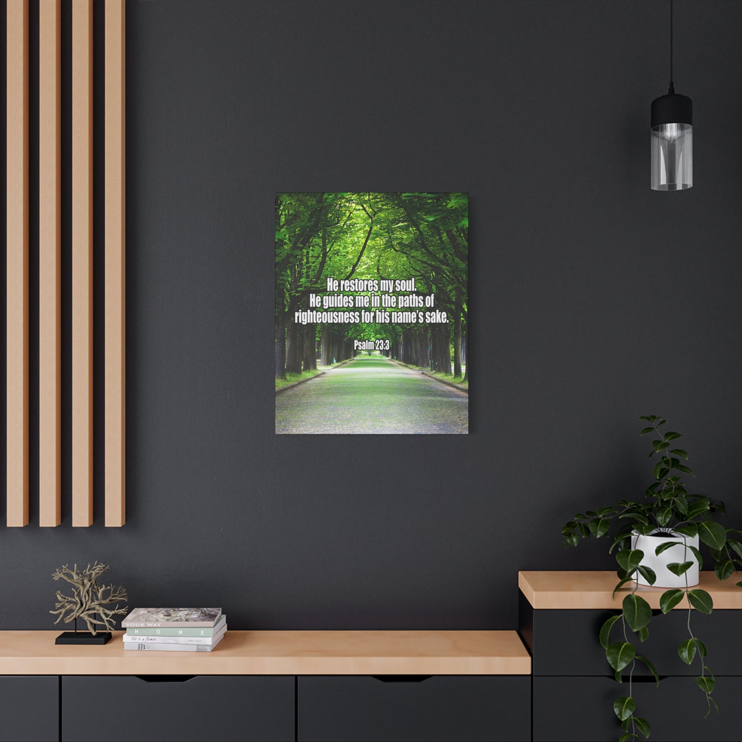 Bible Verse Canvas You Restore My Soul Psalm 23:3 Wall Art Christian Home Decor