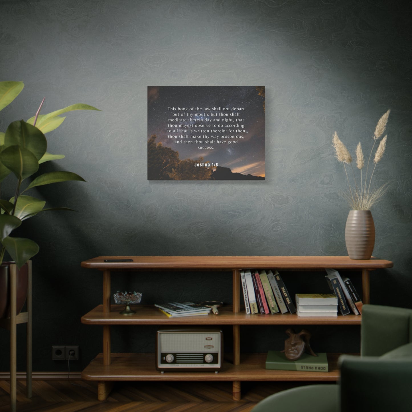 Scripture Canvas Good Success Joshua 1:8 Christian Wall Art Bible Verse Print Ready to Hang