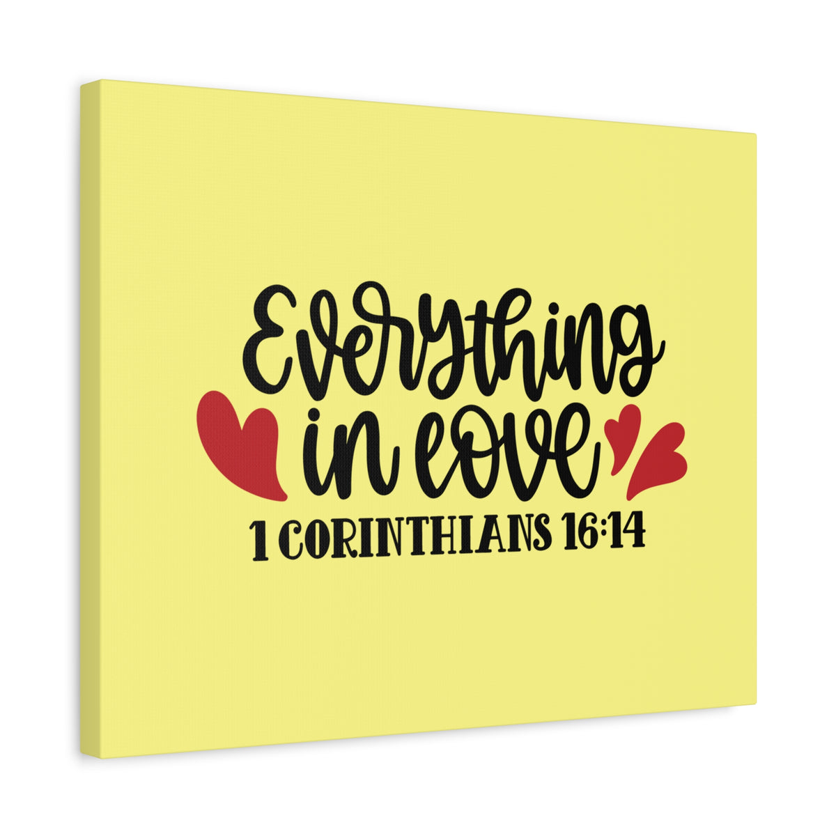 Scripture Canvas In Love 1 Corinthians 16:14 Christian Wall Art Bible Verse Print Ready to Hang