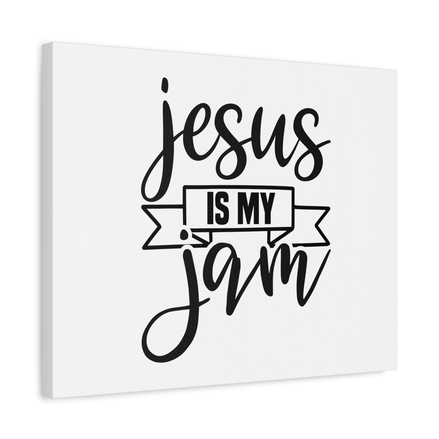 Scripture Canvas Jesus Is My Jam Psalm 27:12 Christian Wall Art Bible Verse Print Ready to Hang