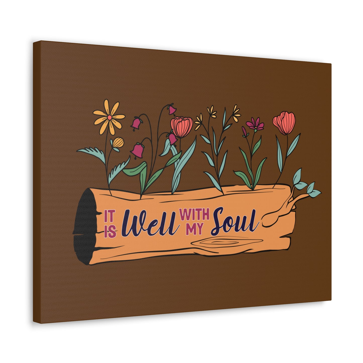 With My Soul Flower Psalm 42:7 Christian Wall Art Bible Verse Print Ready to Hang