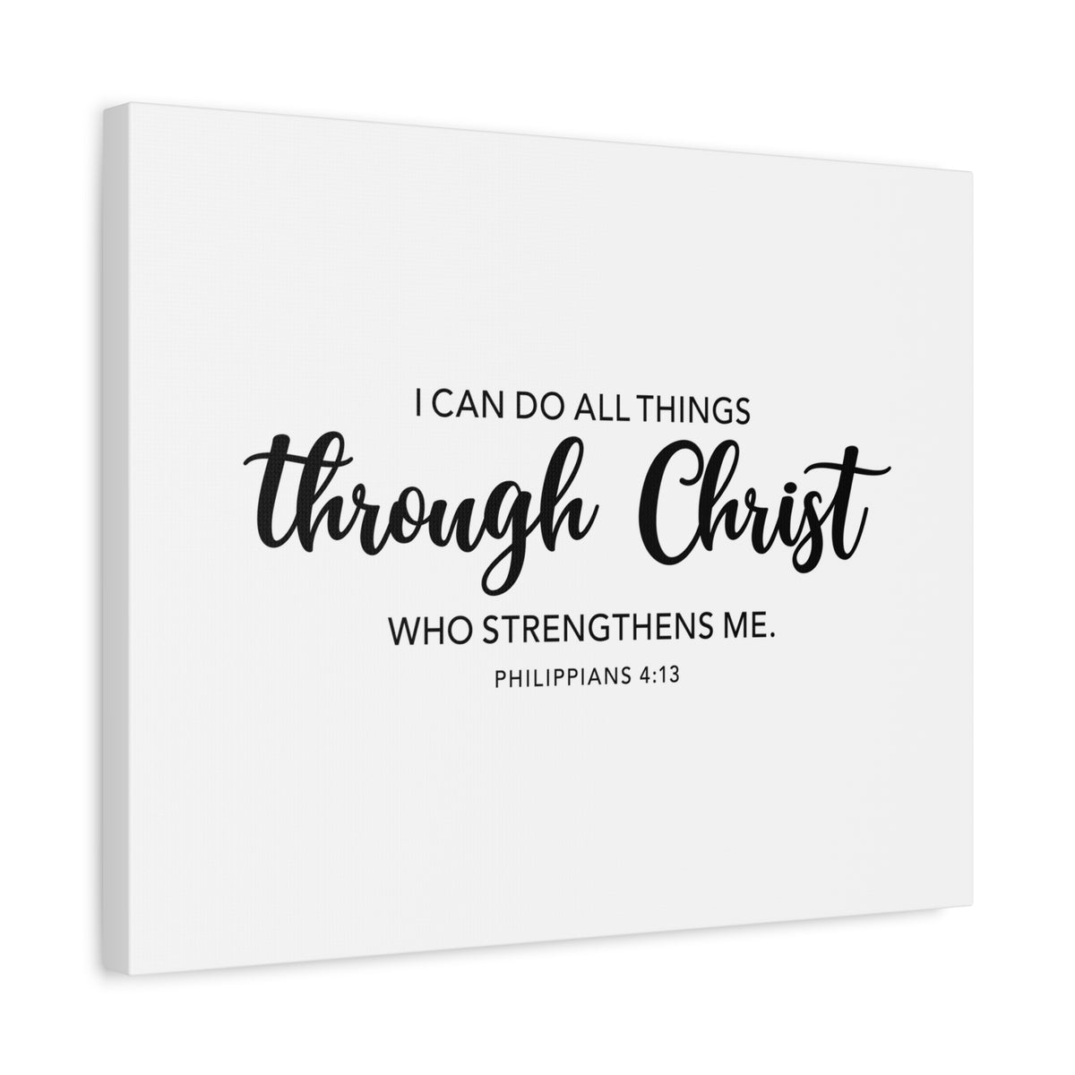 Scripture Canvas Strengthens Philippians 4:13 Christian Wall Art Bible Verse Print Ready to Hang