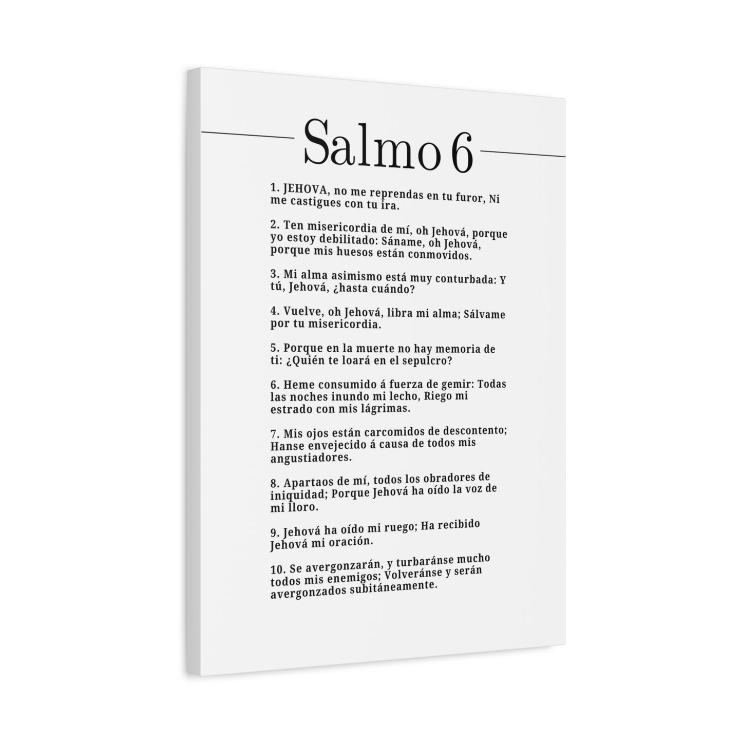 Salmo 6 Impresión De Arte Cristiano en la Pared Lista Para Colgar