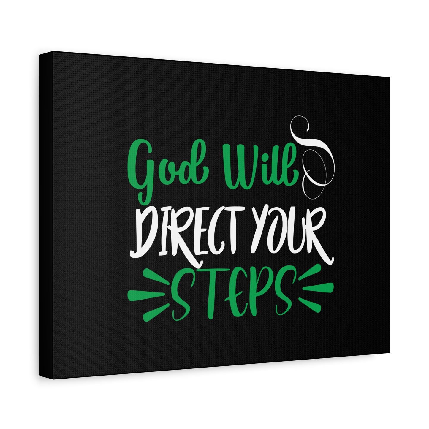 Scripture Canvas God Will Direct Your Steps Psalm 32:8 Christian Wall Art Bible Verse Print Ready to Hang