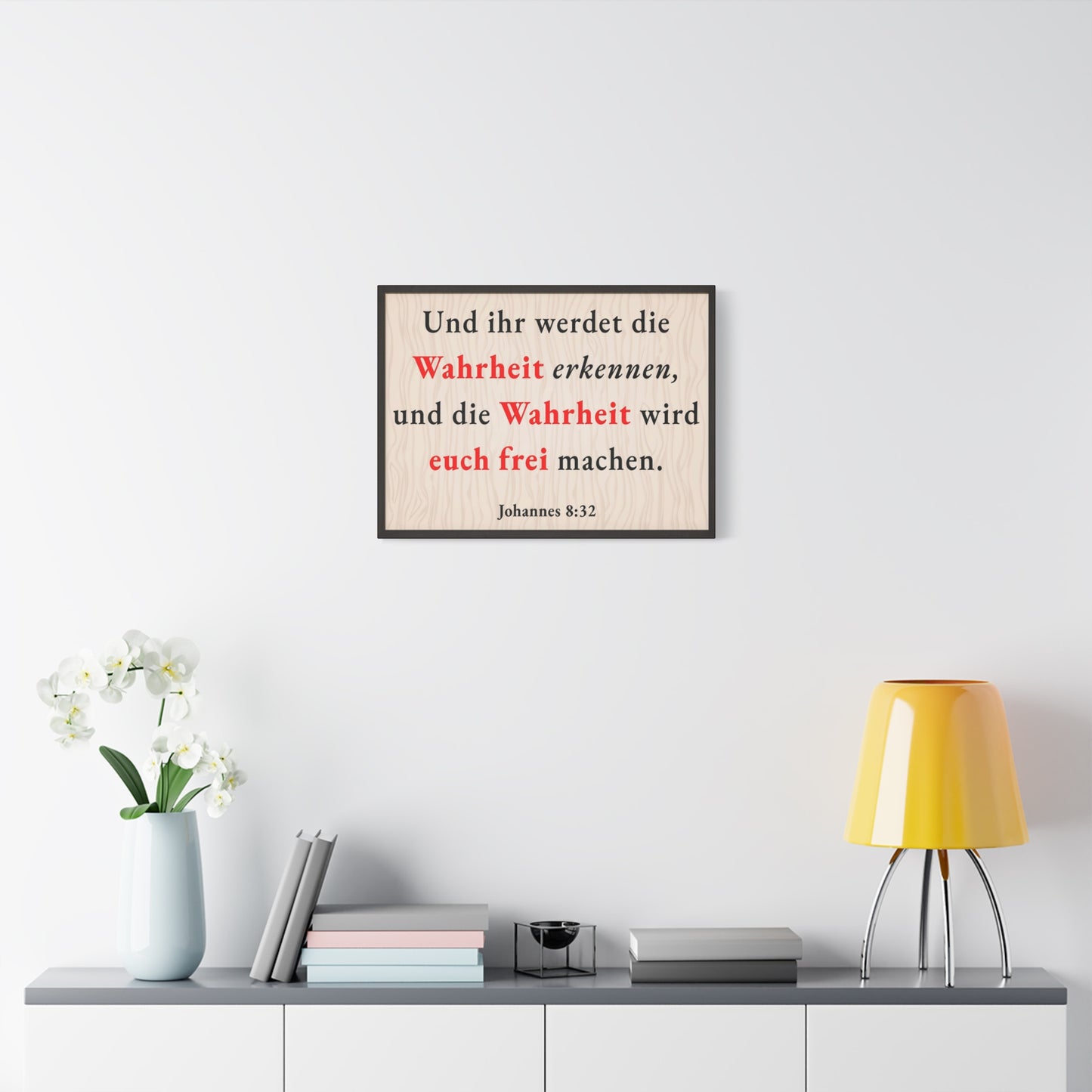 Scripture Walls Johannes 8:32 John 8:32 Truth Will Set You Free Bible Verse Canvas Christian Wall Art Ready to Hang Unframed