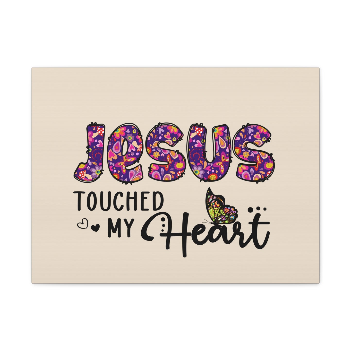 Touched My Heart Floral Isaiah 6:7 Bible Verse Canvas Christian Wall Art Ready to Hang