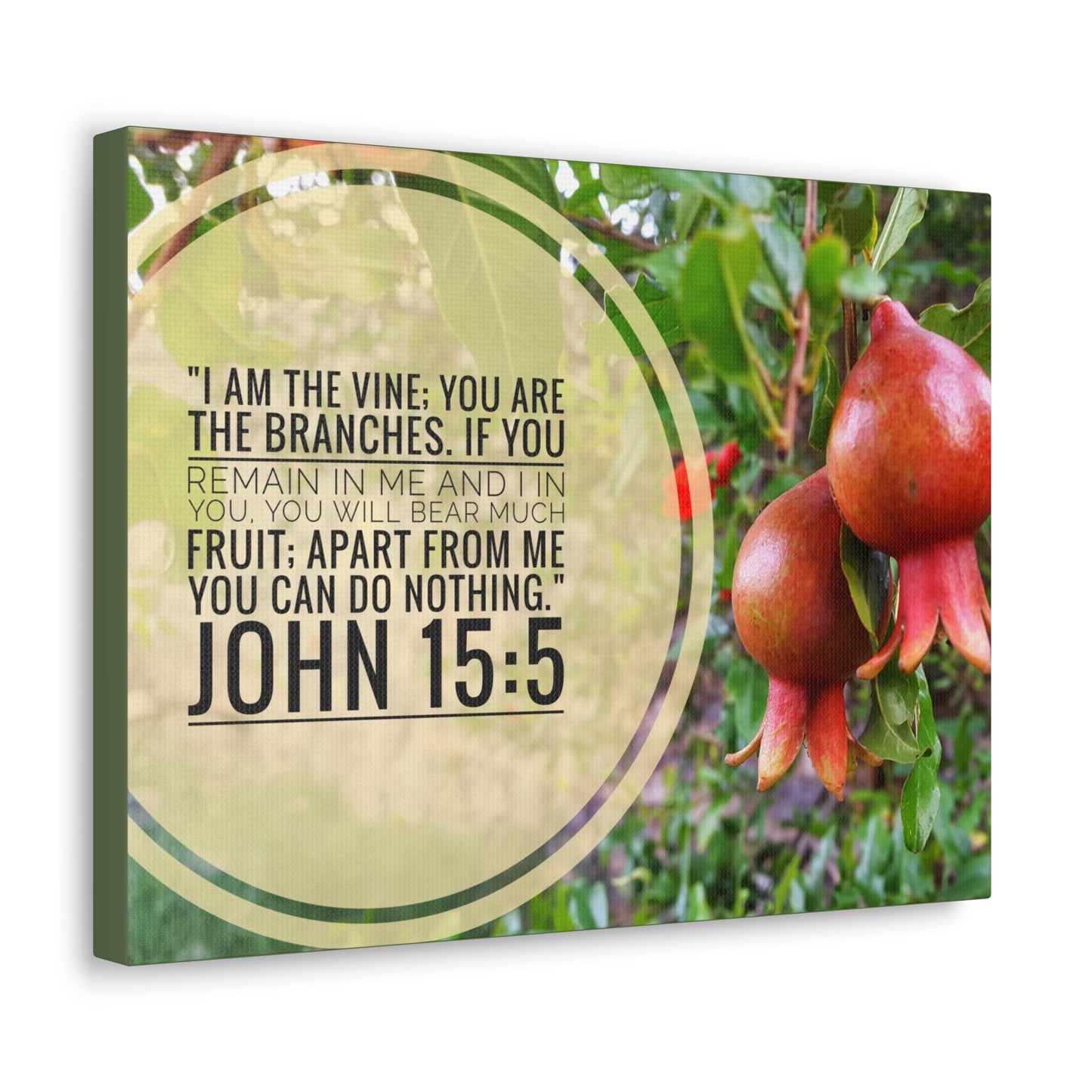 Remain In Me John 15:5 Bible Verse Canvas Christian Wall Art Ready to Hang