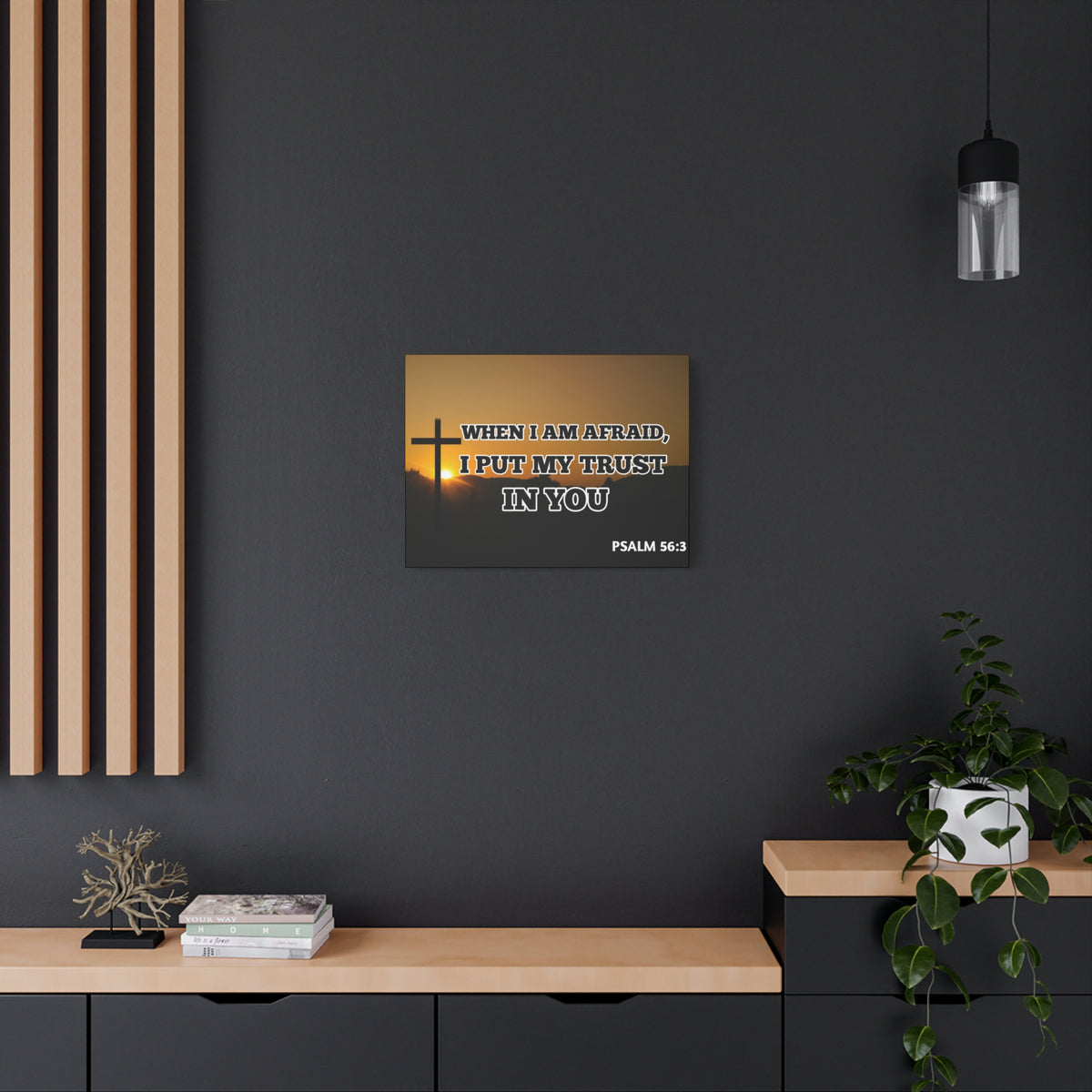 Scripture Walls My Trust In You Psalm 56:3 Bible Verse Canvas Christian Wall Art Ready to Hang