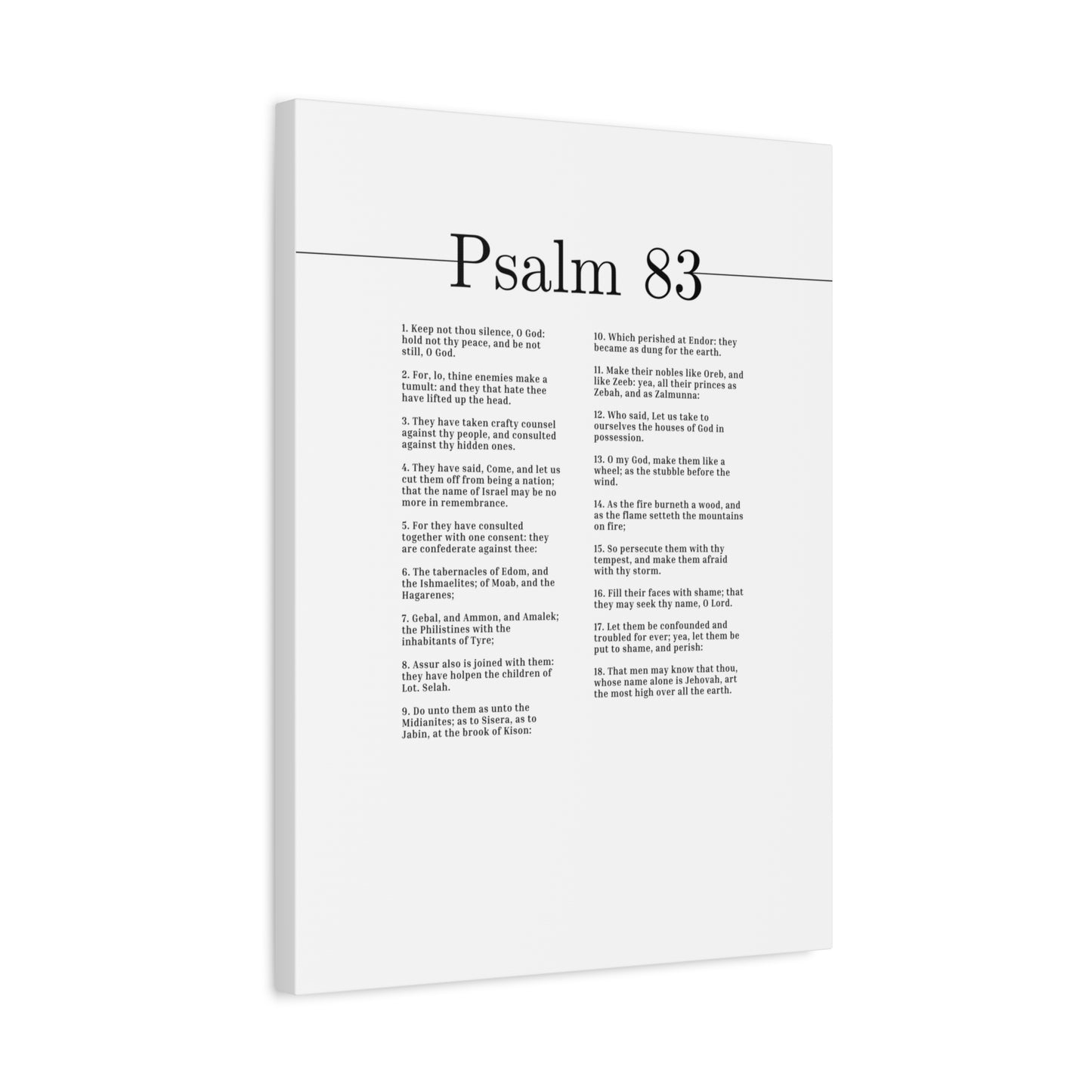 Scripture Canvas The Most High Over All The Earth Psalm 83 Christian Wall Art Bible Verse Print Ready to Hang