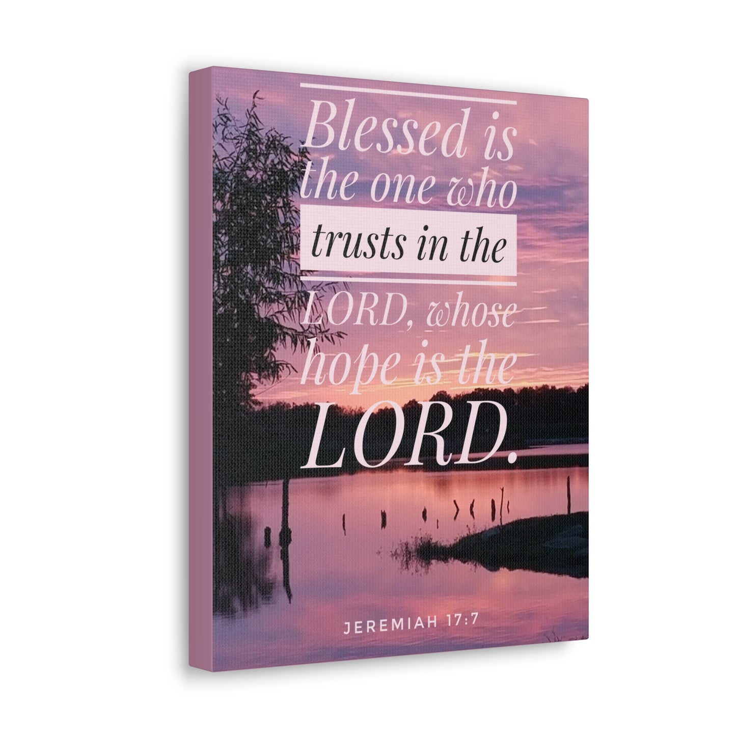 Trusts In The Lord Jeremiah 17:7 Bible Verse Canvas Christian Wall Art Bible Verse Print Ready To Hang