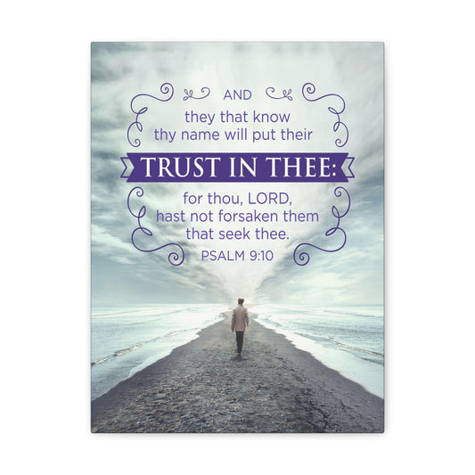 Trust In Thee Psalm 9:10 Christian Wall Art Bible Verse Print Ready to Hang