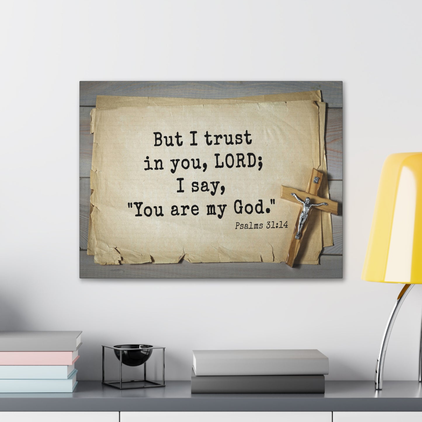 You Are My God Psalms 31:14 Bible Verse Canvas Christian Wall Art Ready to Hang