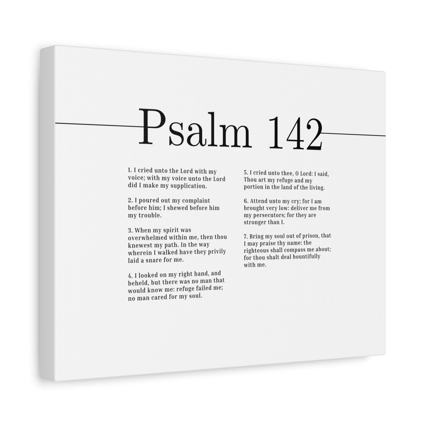 Scripture Canvas Praise Thy Name Psalm 142 Christian Wall Art Bible Verse Print Ready to Hang