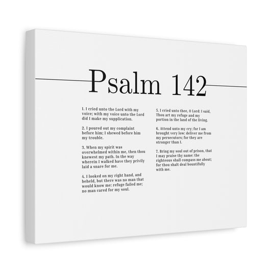 Scripture Canvas Praise Thy Name Psalm 142 Christian Wall Art Bible Verse Print Ready to Hang