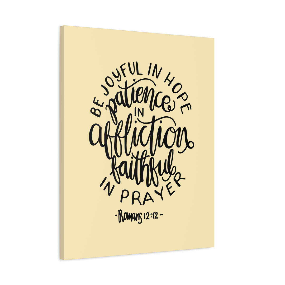 Scripture Canvas Be Joyful In Hope Romans 12:12 Christian Wall Art Bible Verse Print Ready To Hang