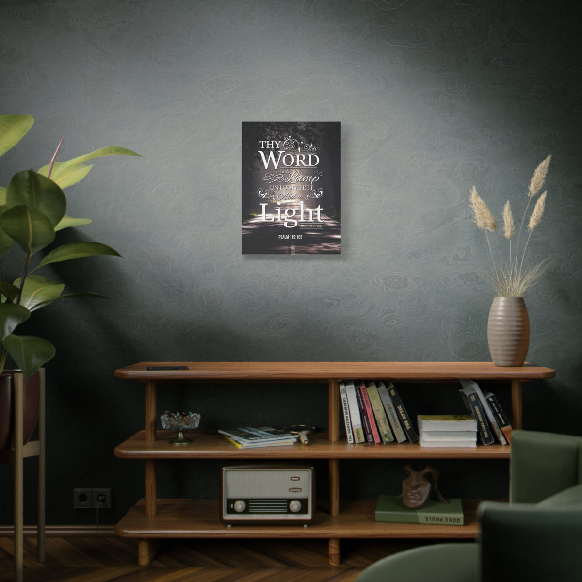 Bible Verse Canvas Thy Word is a Lamp Unto my Feet Psalm 119:105 Bible Verse Wall Art Scripture Art Faith Artwork Christian Home Decor