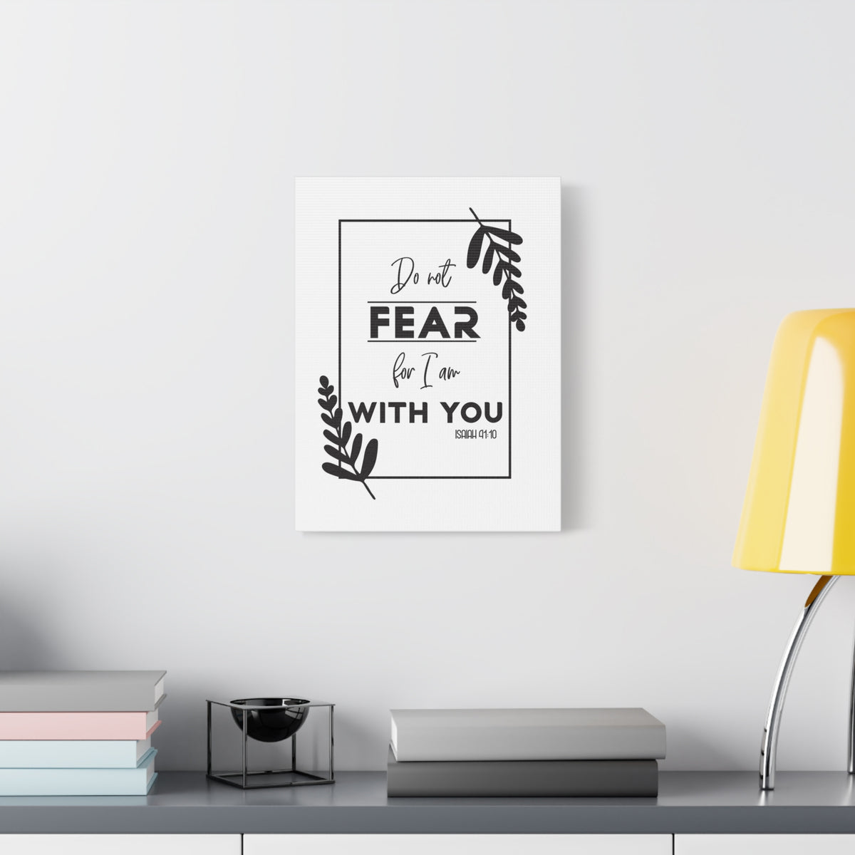 Scripture Canvas For I Am With You Isaiah 41:10 Christian Wall Art Bible Verse Print Ready to Hang