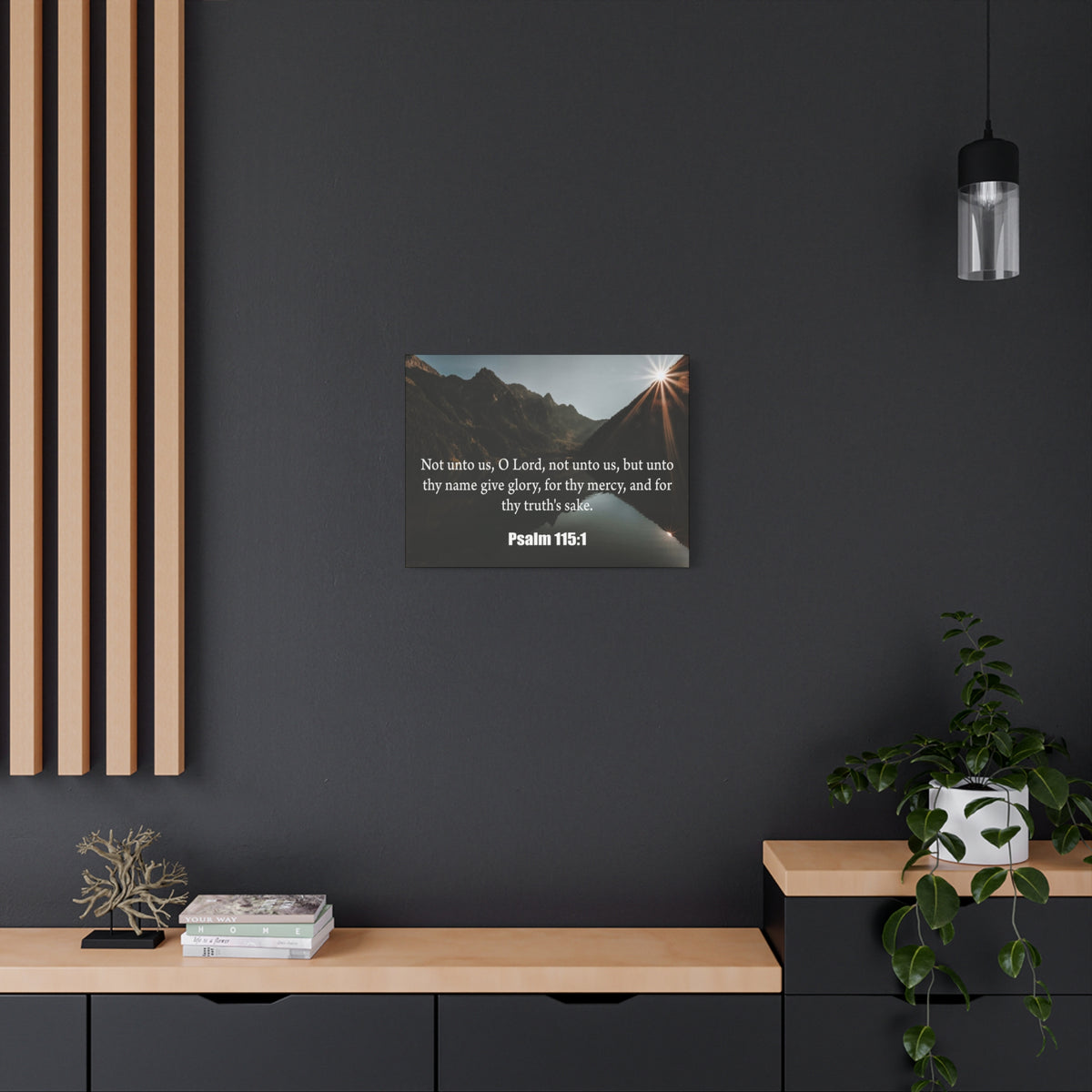 Scripture Canvas Not Unto Us Isaiah 41:10 Christian Wall Art Bible Verse Print Ready to Hang