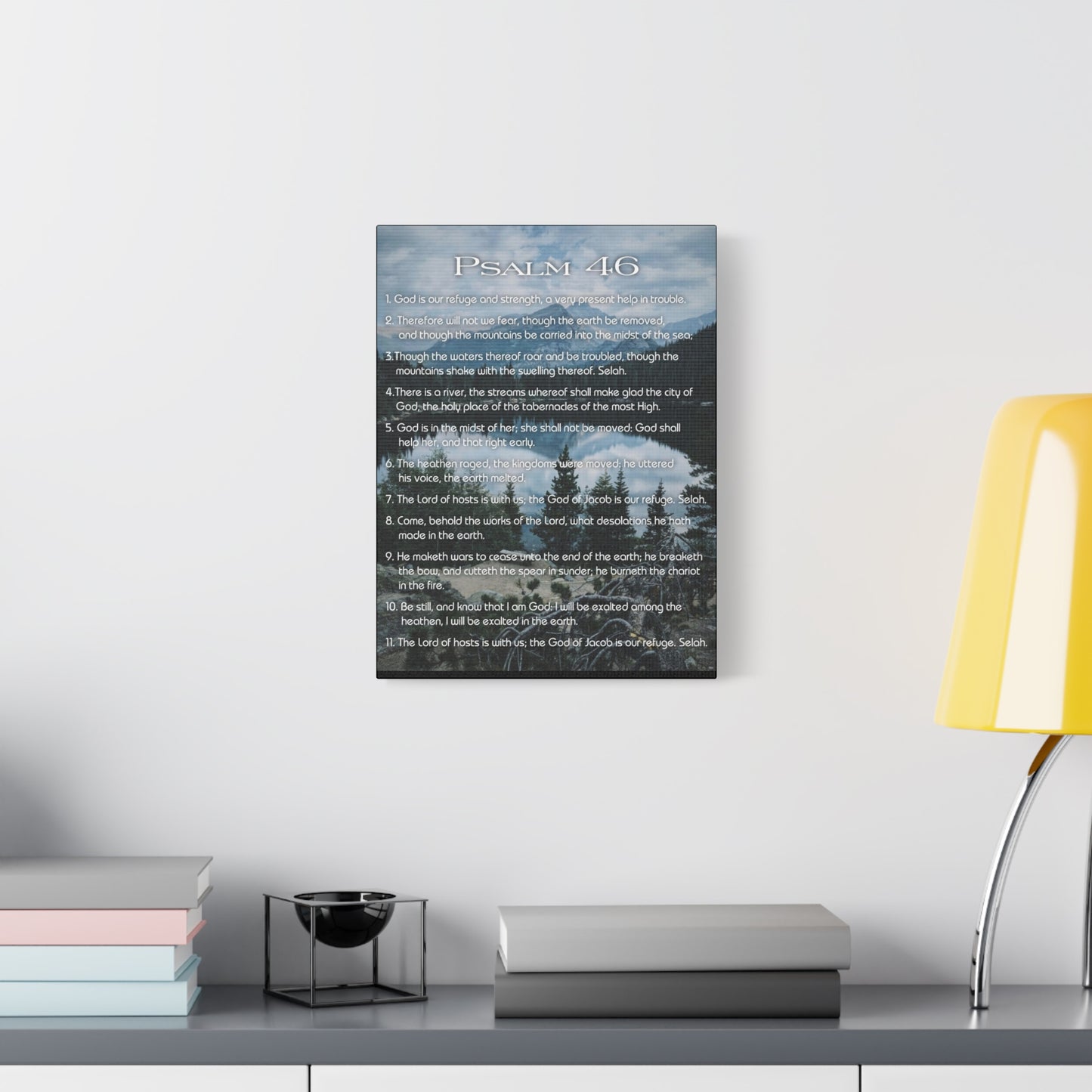 Scripture Walls Lord Reign In Me Psalm 46:11 Colored Christian Wall Art Print Ready to Hang