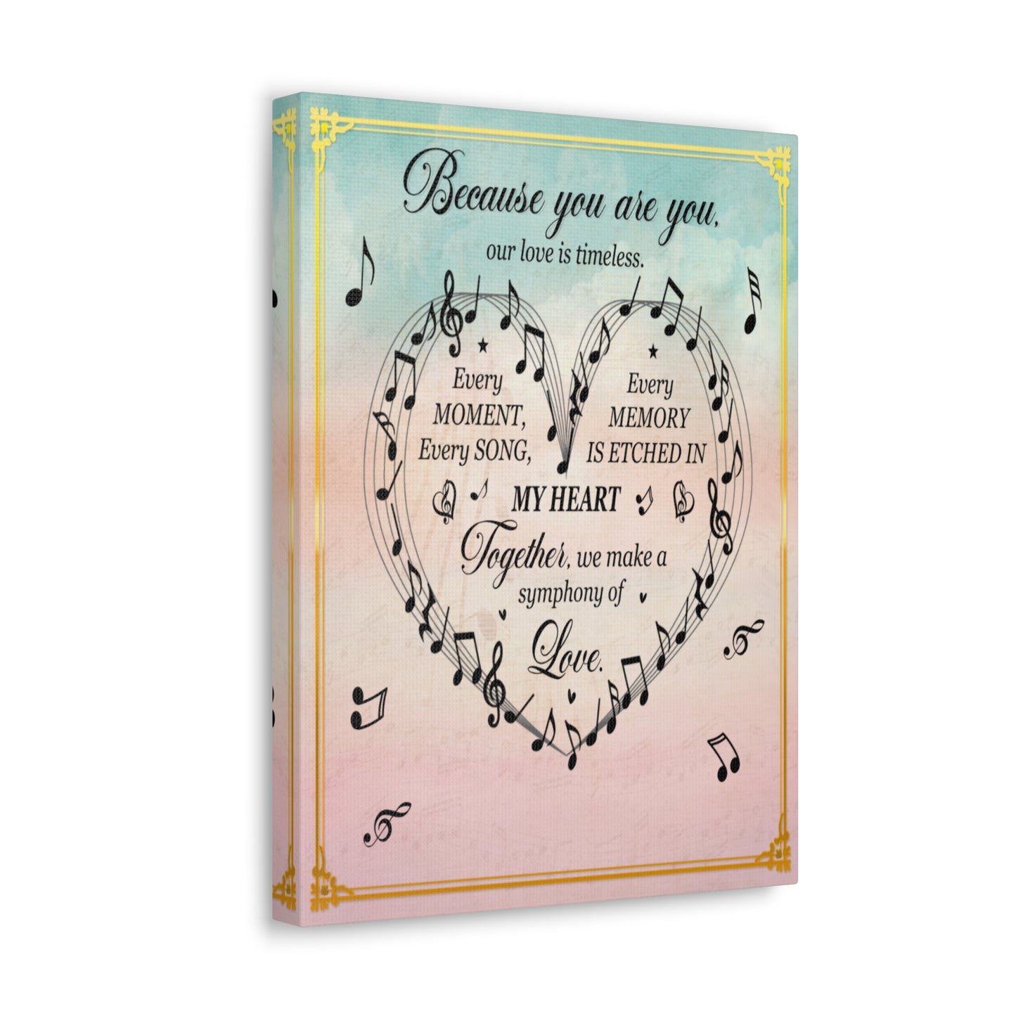 To My Wife Symphony of Love Canvas Wall Art - Romantic Gift for Her