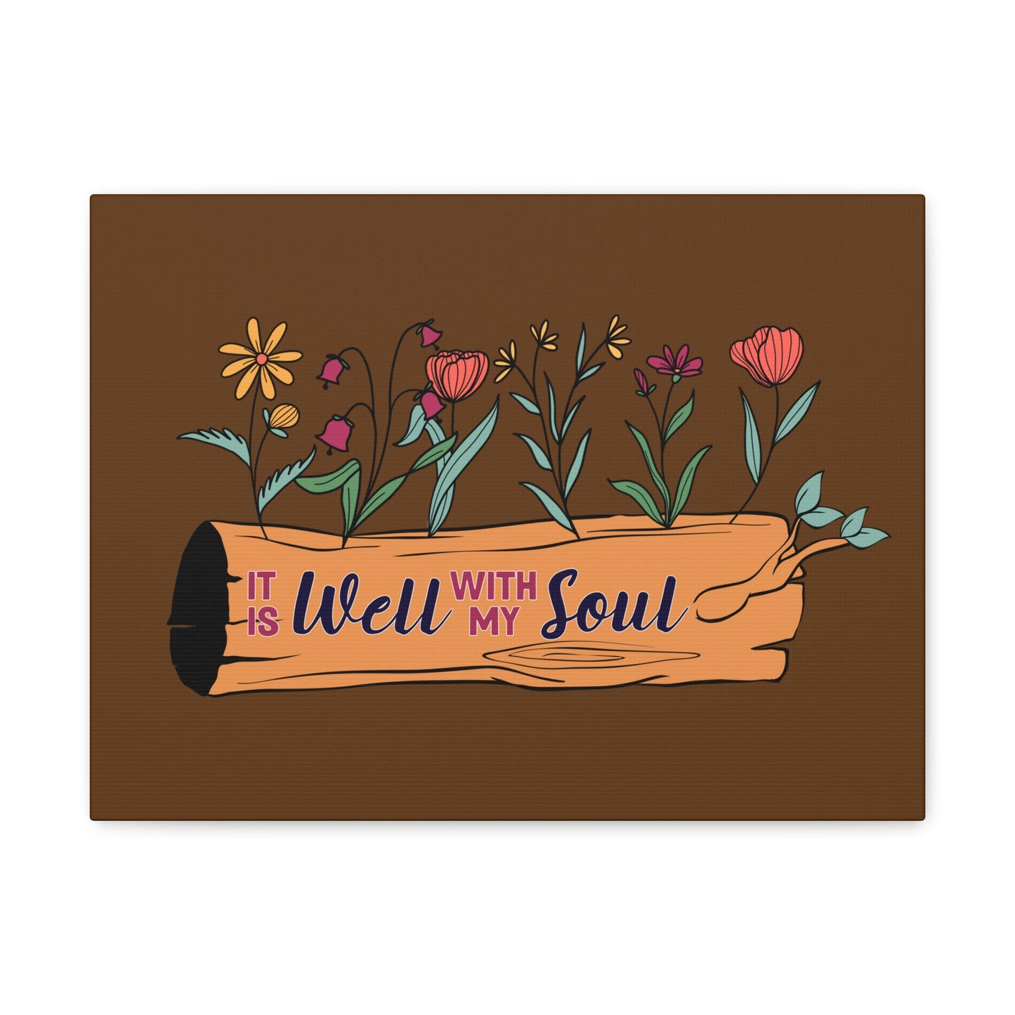 With My Soul Flower Psalm 42:7 Christian Wall Art Bible Verse Print Ready to Hang