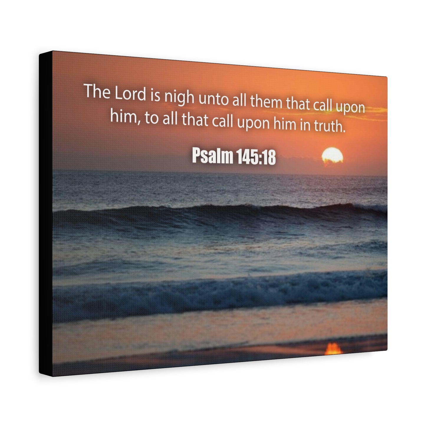 Bible Verse Canvas The Lord is Nigh Psalm 145:18 Christian Home Decor Scripture Art