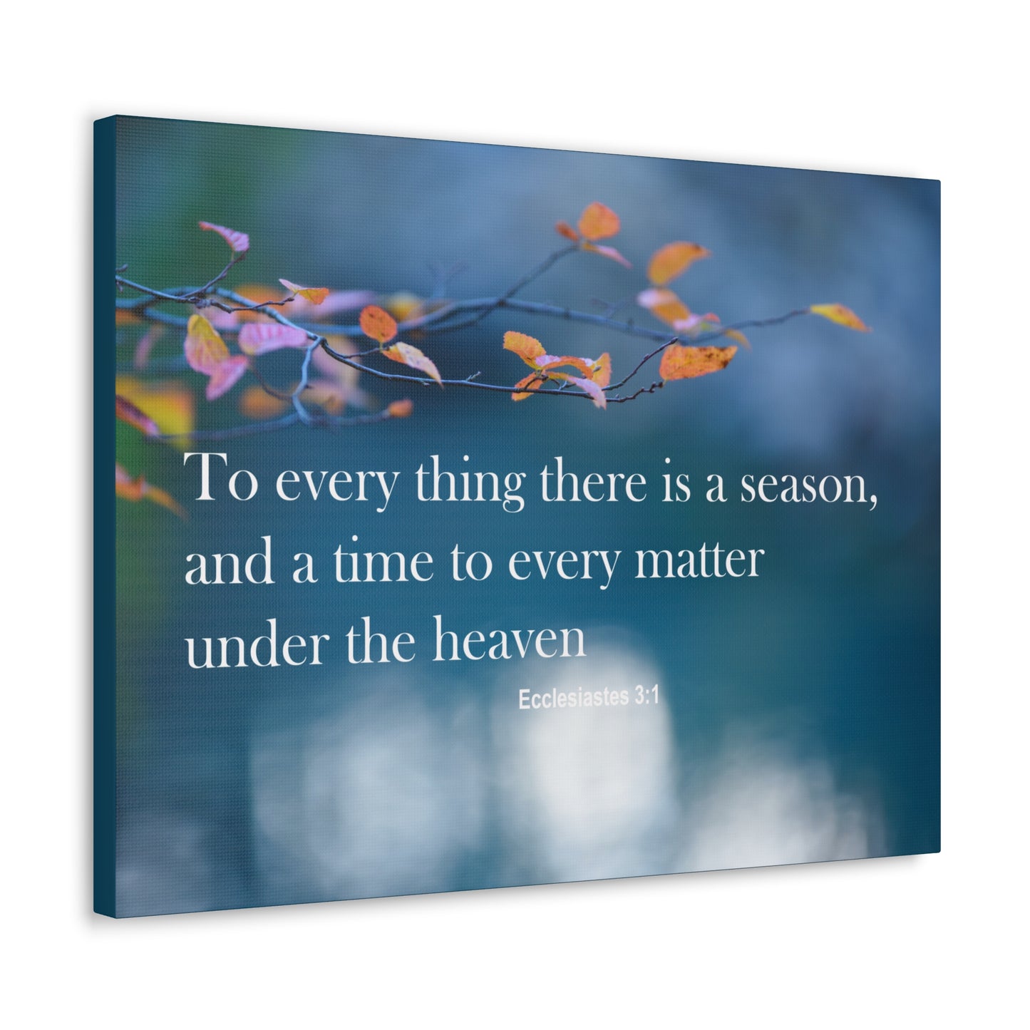 Under The Heaven Ecclesiastes 3:1 Bible Verse Canvas Christian Wall Art Ready to Hang