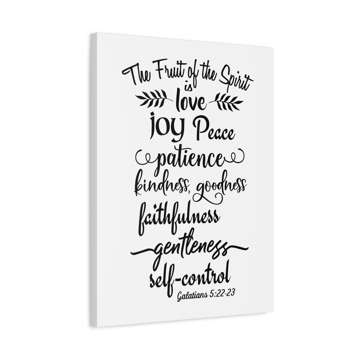 Scripture Canvas Fruit Of The Spirit Galatians 5:22-23 Christian Wall Art Bible Verse Print Ready to Hang