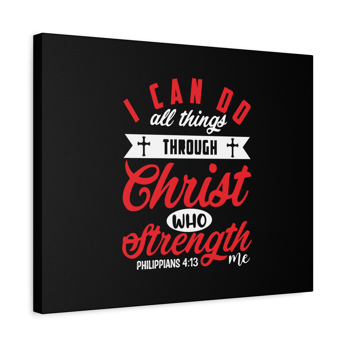 Scripture Canvas Strengthen Philippians 4:13 Christian Wall Art Bible Verse Print Ready to Hang