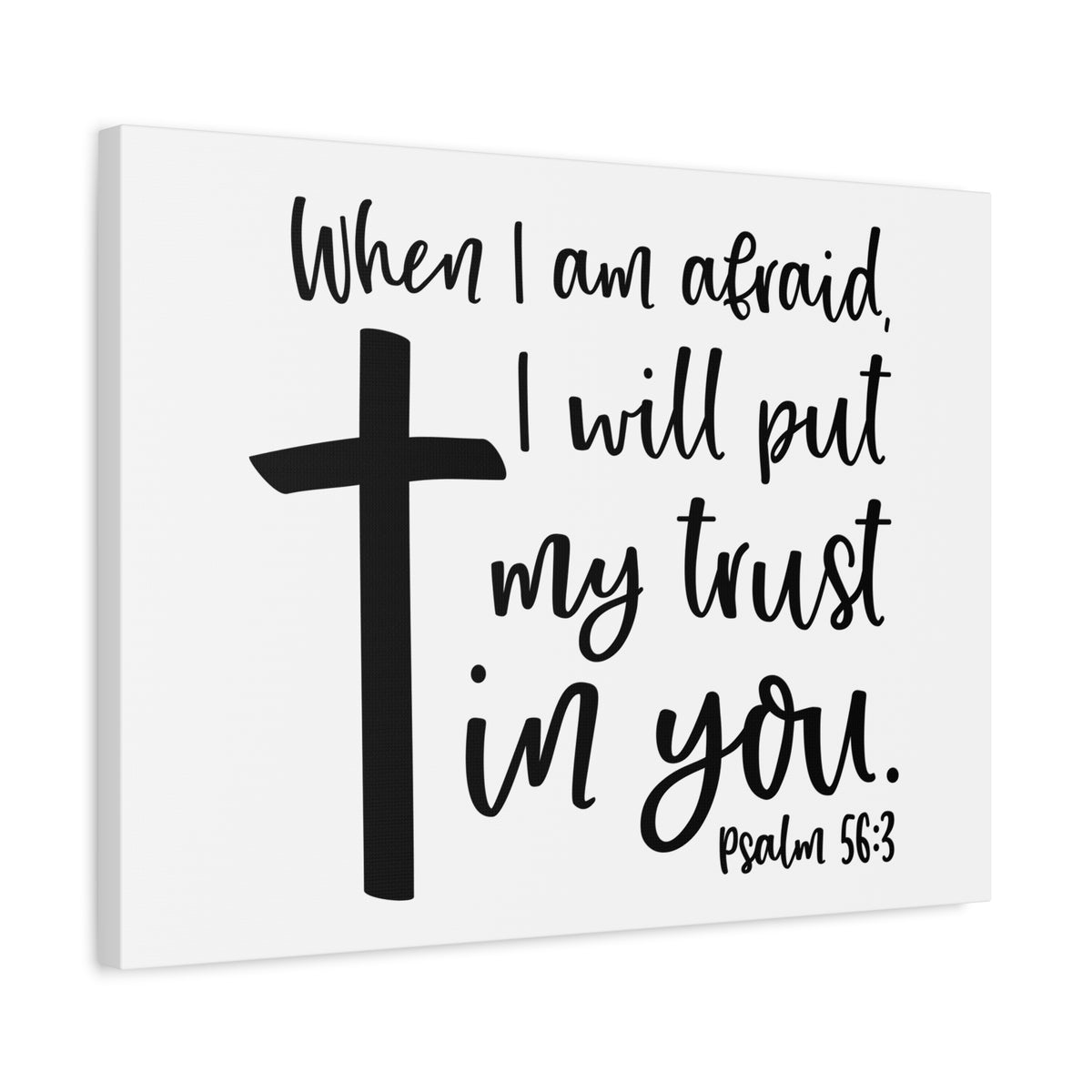Scripture Canvas My Trust In You Psalm 56:3 Christian Wall Art Bible Verse Print Ready to Hang