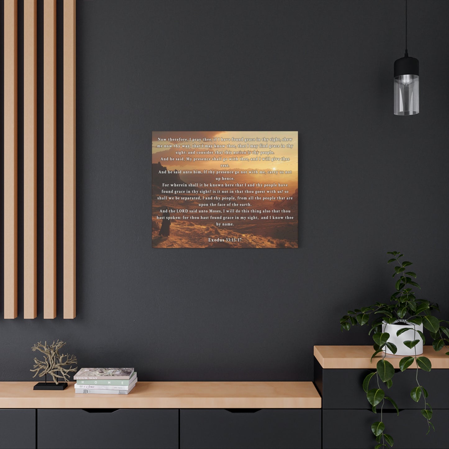 Scripture Walls Exodus 33:13-17 KJV Christian Wall Art Print Ready to Hang Unframed
