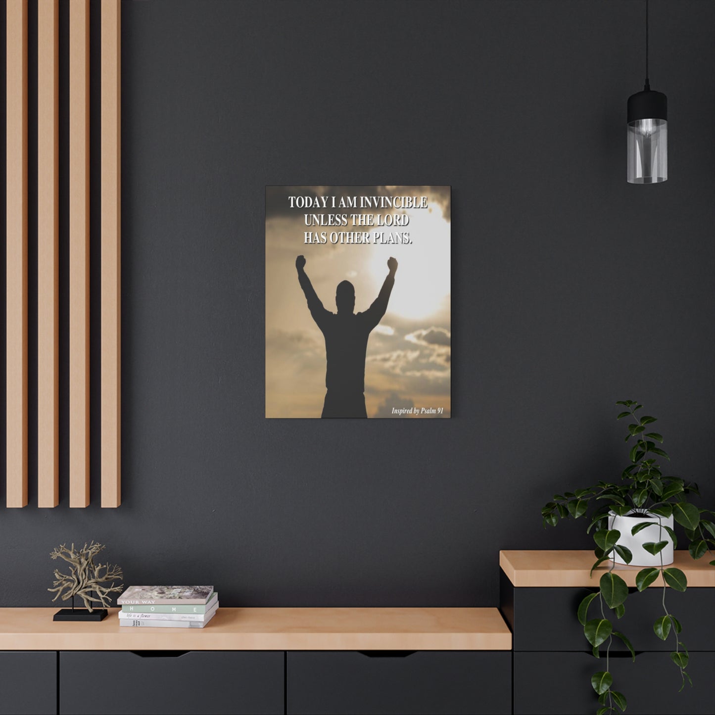 Scripture Walls Today I Am Invincible Canvas Psalm 91 Bible Verse Canvas Christian Wall Art Ready to Hang