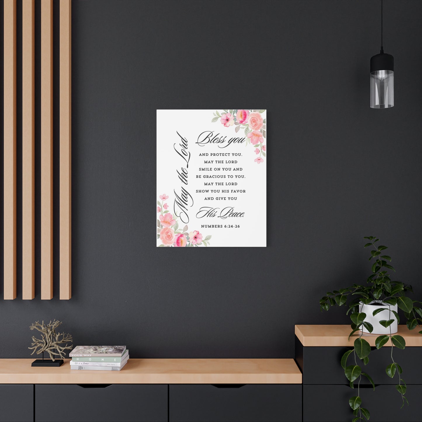 Scripture Walls Numbers 6:24-26 His Blessing Upon You Bible Verse Canvas Christian Wall Art Ready to Hang Unframed