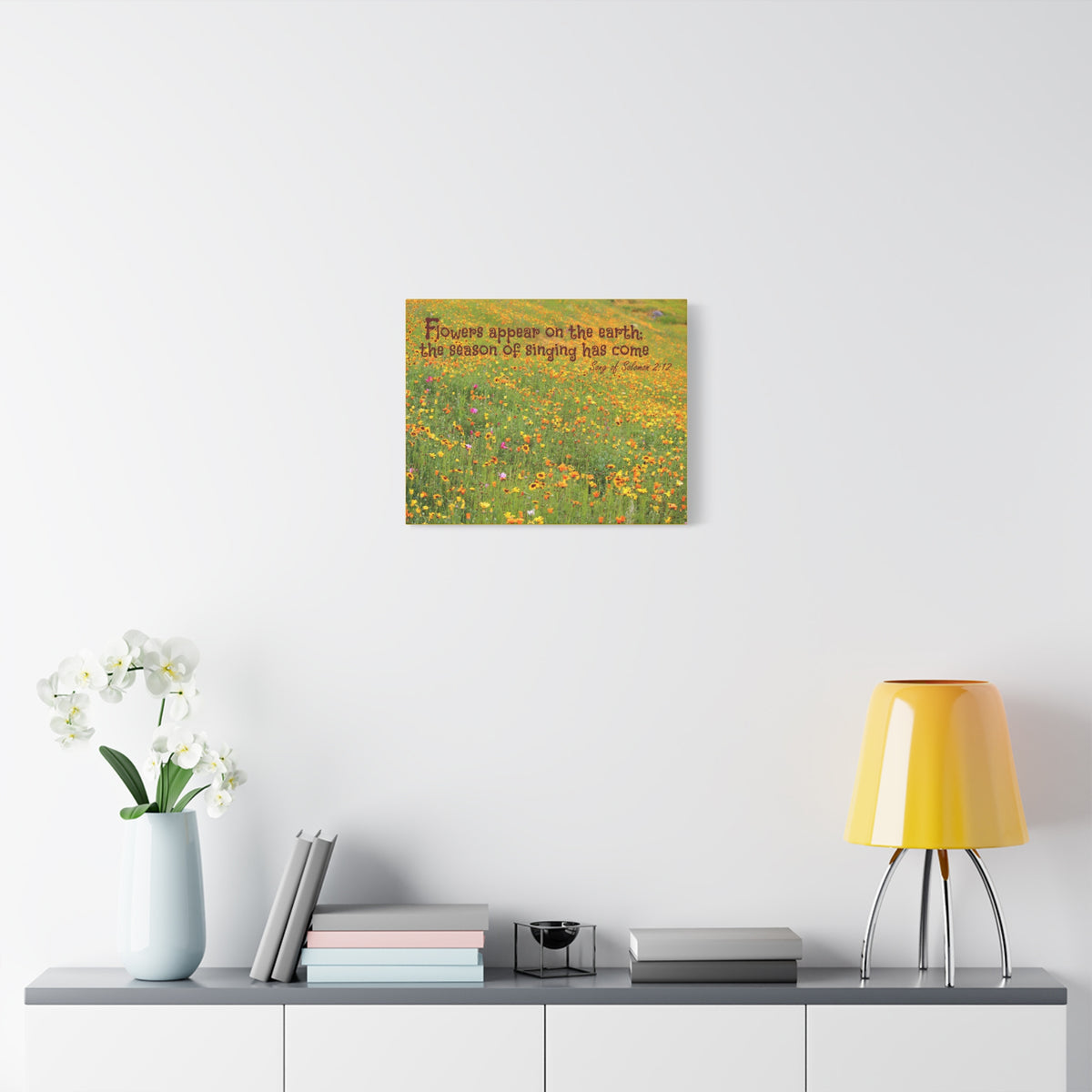 Scripture Canvas Season Of Singing Song Of Solomon 2:12 Christian Wall Art Bible Verse Print Ready to Hang