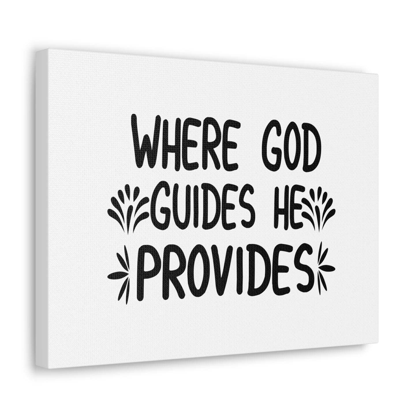 Where God Guides He Provides Matthew 6:33 Christian Wall Art Bible Verse Print Ready to Hang