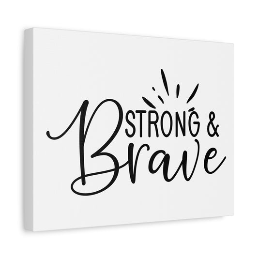 Scripture Canvas Be Strong & Brave Psalm 31:24 Christian Wall Art Print Ready to Hang
