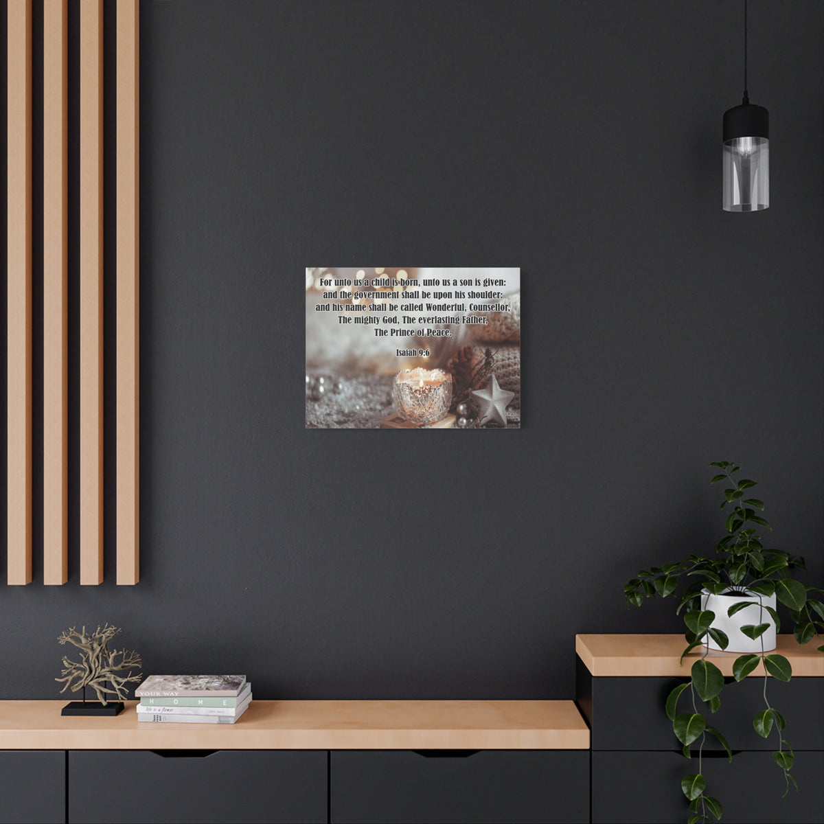 Scripture Canvas The Prince of Peace Isaiah 9:6 Christian Wall Art Bible Verse Print Ready to Hang