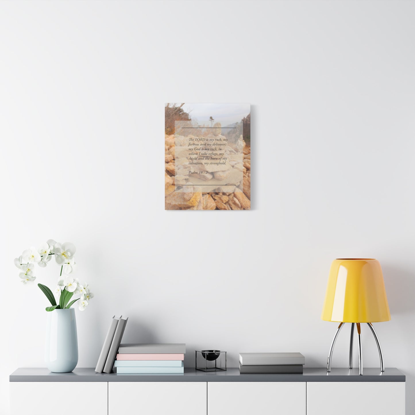 Scripture Walls Horn Of My Salvation Psalm 18:2 Bible Verse Canvas Christian Wall Art Ready to Hang