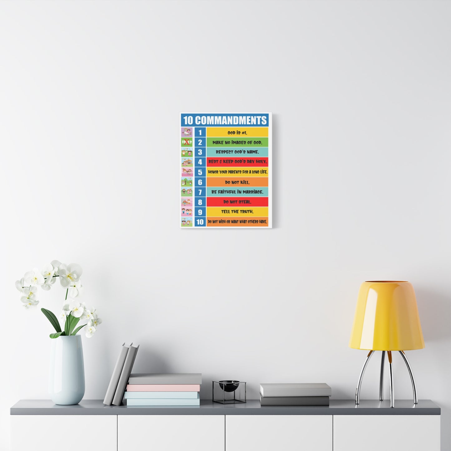 10 Commandments Christian Home Decor Scripture Art