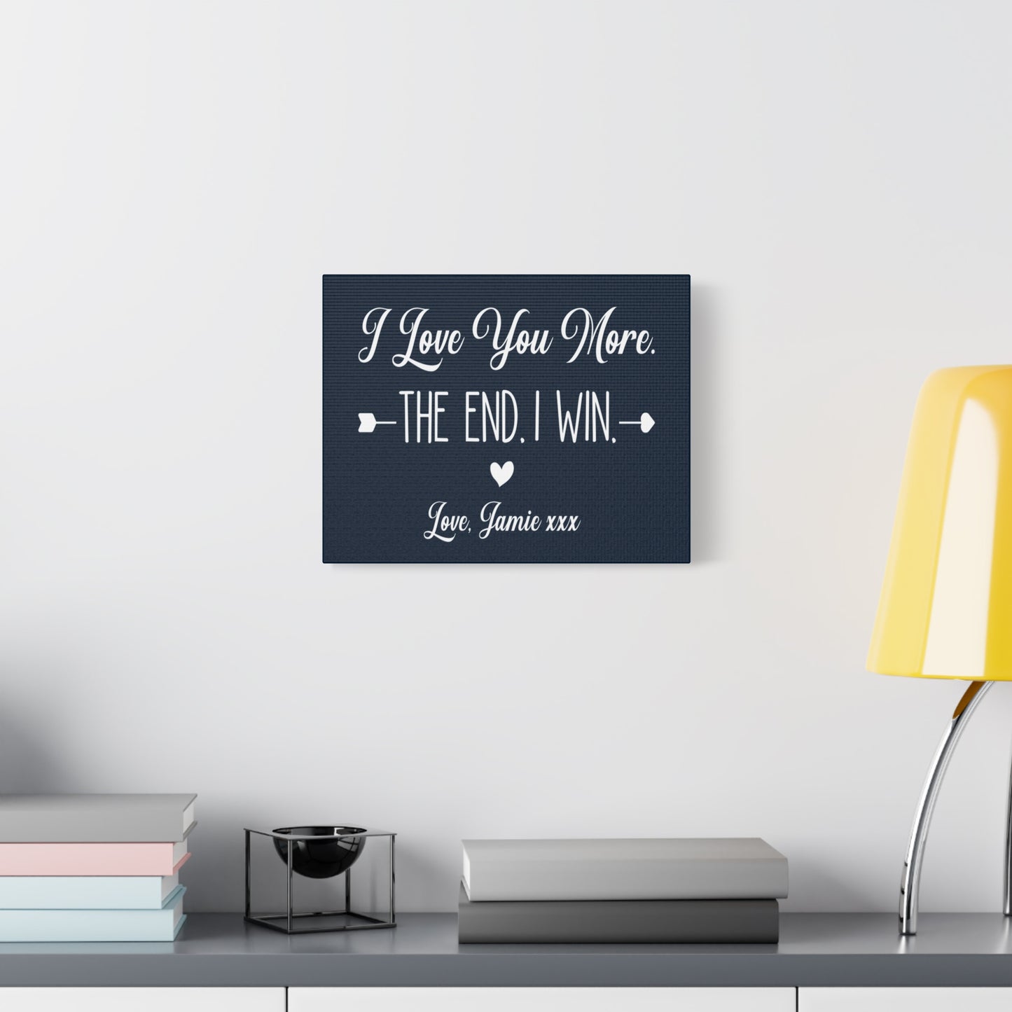 Love You More Canvas Wall Art - Heartfelt Gift for Couples